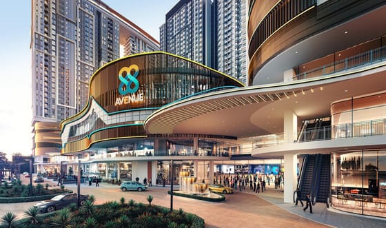 Render of 88 Avenue, a mixed-use tower development in Kepayan, Kota Kinabalu